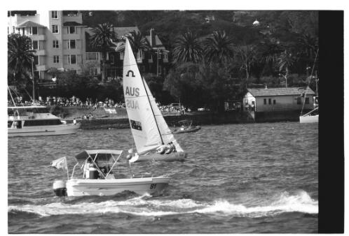 Soling class yachting, match racing, Sydney 2000 Olympic Games, 24 September 2000 [9] [picture] / Loui Seselja