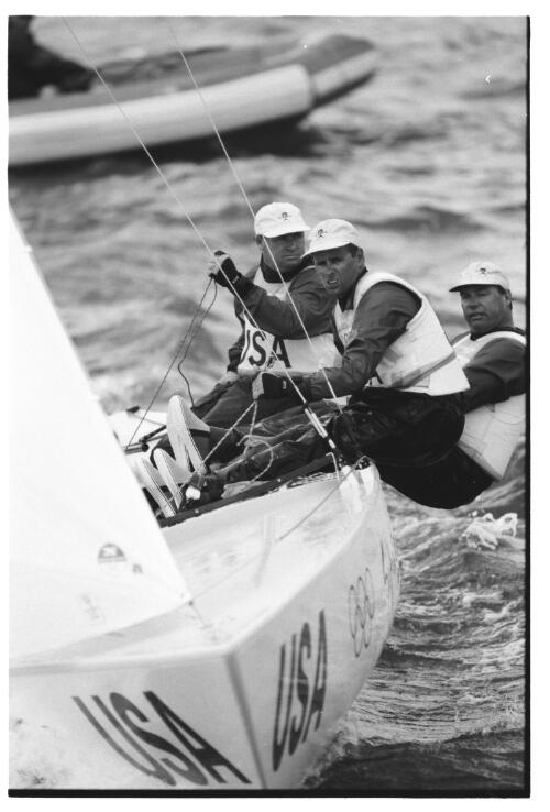 Soling class yachting, match racing, Sydney 2000 Olympic Games, 24 September 2000 [16] [picture] / Loui Seselja
