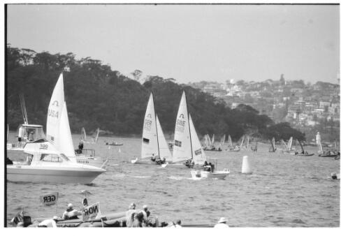 Soling class yachting, women's mistral sailboards, Sydney Harbour, Sydney 2000 Olympic Games, 24 September 2000 [1] [picture] / Loui Seselja