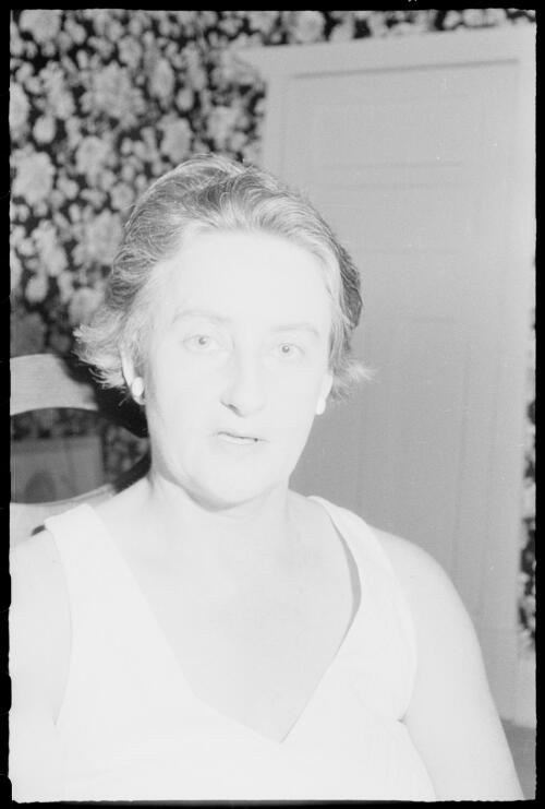 Portrait of Stroma Buttrose taken during an oral history interview, 24 February 1978 [picture] / Hazel de Berg