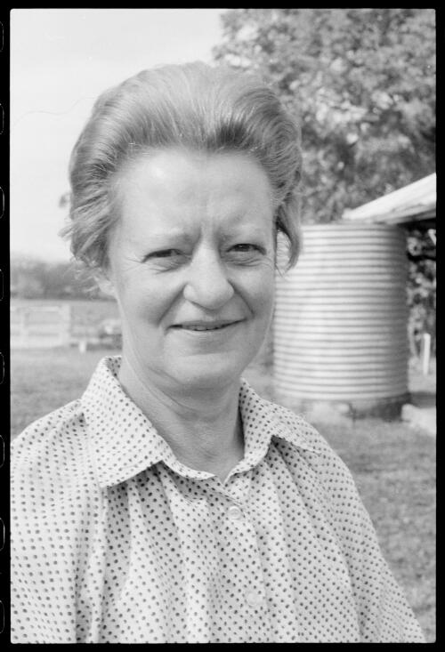 Helen Ousby, president of the historical society, at her home, Cowra, New South Wales, 10 May 1983 [picture] / Hazel de Berg