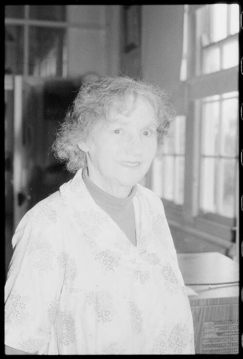 Halley Boyer, painter and writer in her home at Young, New South Wales, 2 May 1983 [picture] / Hazel de Berg