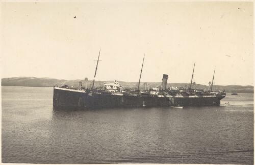 S.S. Runic, [as viewed in Albany Harbour, W.A., Feb. 1915] [picture] / J.P. Campbell