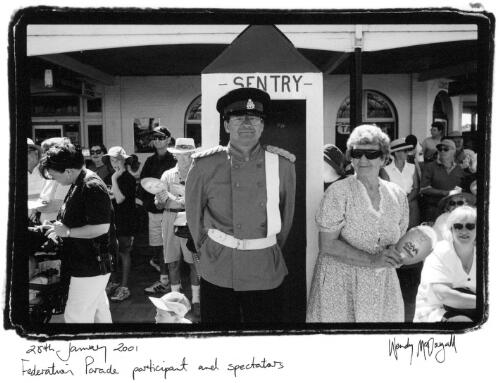 Federation Parade participant and spectators, 28th January 2001 [picture] / Wendy McDougall