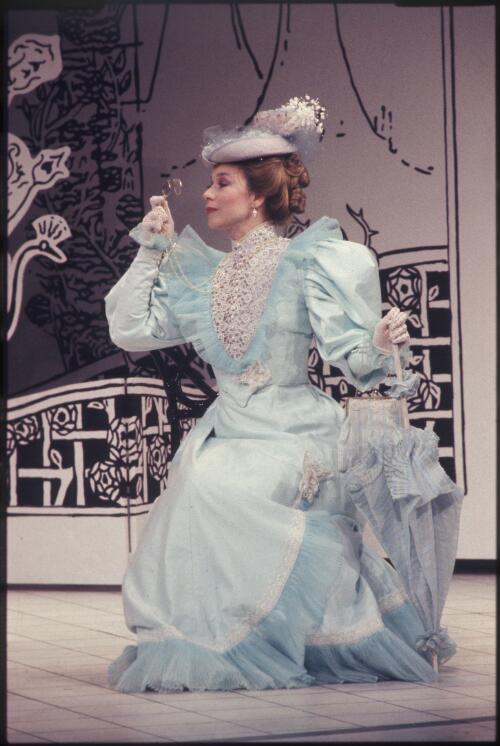 [Portraits of Jane Menelaus as Gwendolen in The importance of being earnest, Sydney Theatre Company, September 1990] [transparency] / Don McMurdo