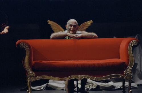 [Opera Australia performance of Tannhauser, Cupid hiding behind a couch, January 1998] [picture] / Don McMurdo