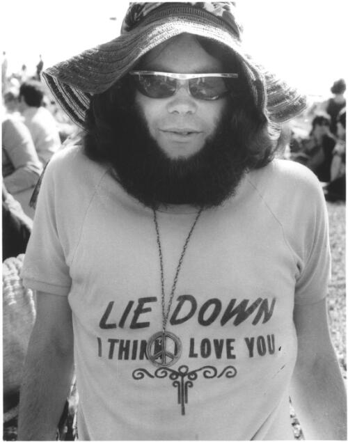 This T-shirt says a lot about youth values of the 60's and 70's with a cynical twist, Sunbury 1972 [picture] / Soc Hedditch