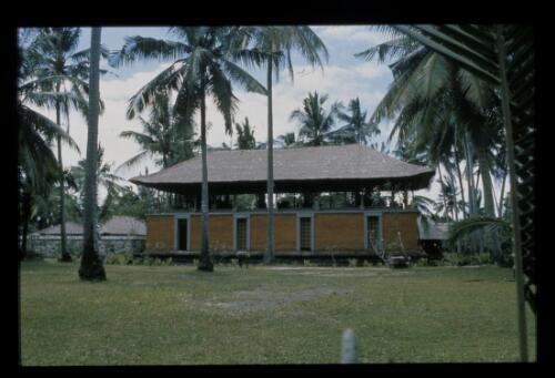 Exterior of one of the houses on the property of Donald Friend, Bali, 1975, 1 [transparency] / Ross Dearing
