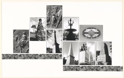 Monumental Myths II, montage of Burke & Wills Expedition, sites and memorials [picture] / Jon Rhodes