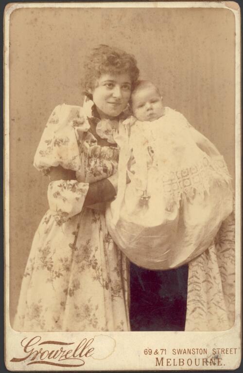 Portrait of Elizabeth Deans Paterson and son Ford Paterson [picture] / Grouzelle