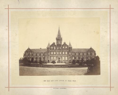 The deaf and dumb asylum, St. Kilda Road [Victoria] [picture] / N. J. Caire