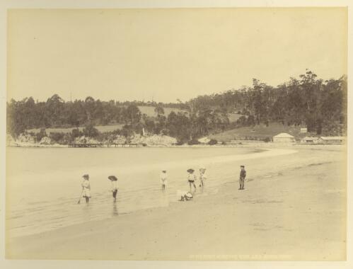 On the beach at Brown's River [Tasmania] [picture] / J. W. Beattie
