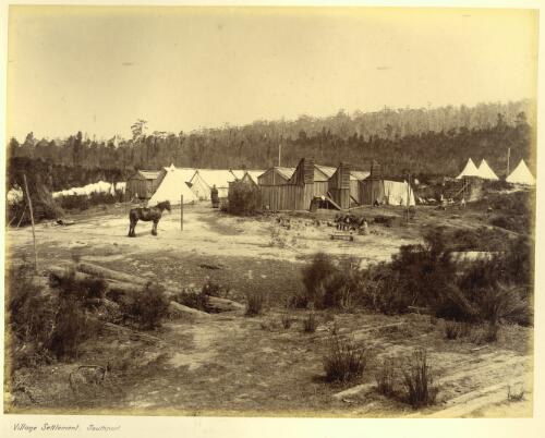 Village settlement, Southport [Tasmania] [picture] / J. W. Beattie