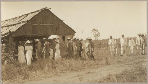 Entering to lunch provided by the farm hands [picture] / J.P. Campbell