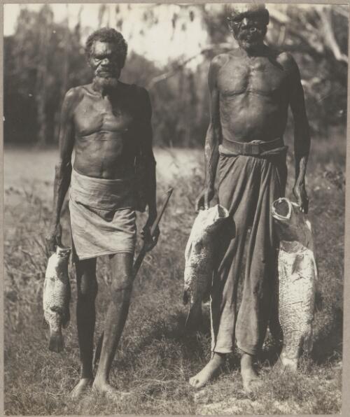 Daly River natives fishing for barramundi and a result [picture] / J.P. Campbell
