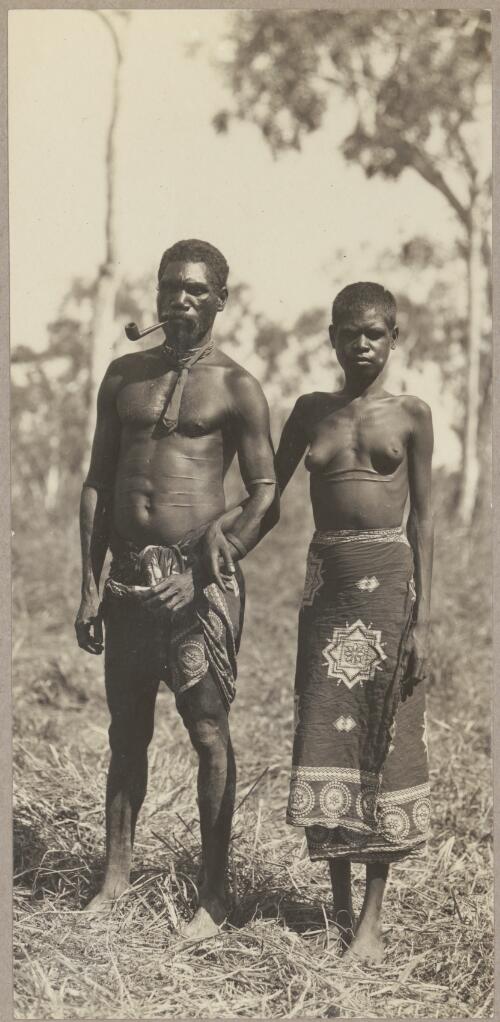 Adam and Eve [Aboriginal man and woman, Northern Territory] [picture] / J.P. Campbell