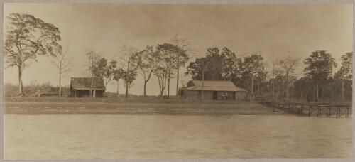 Bathurst Island Mission Station at the S.E. entrance to Apsley Straits, between Bathurst and Melville Islands, 40 miles from Darwin [picture] / J.P. Campbell