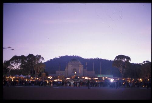 [Anzac Day Dawn Service, Australian War Memorial, Canberra, 25 April 2002, 1] [transparency] / Loui Seselja