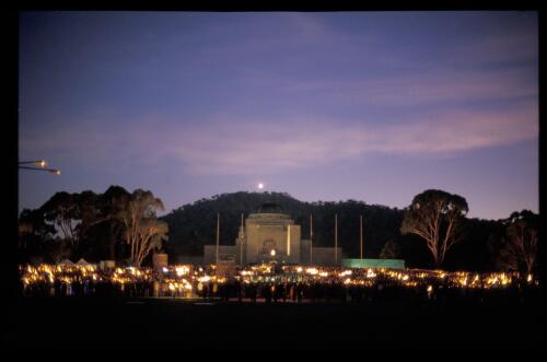 [Anzac Day Dawn Service, Australian War Memorial, Canberra, 25 April 2002, 2] [transparency] / Loui Seselja