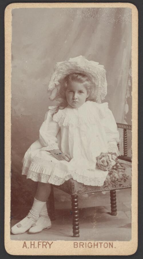 [Portrait of Hazel Henderson nee Faithfull as a small child] [picture] / A. H. Fry