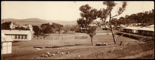 [Cadets on the parade ground, Royal Military College, Duntroon, ca. 1910s] [picture] / [Frank H. Boland]