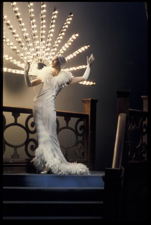 Wendy Thompson in Julia Cotton's "Super Man", The Australian Ballet, 1974 [transparency] / [Walter Stringer]