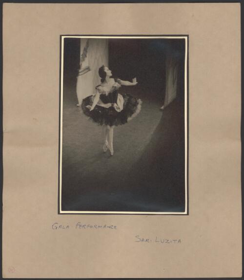 Ballet Rambert performance of Gala Performance, starring Sara Luzita as the Italian Ballerina, Princess Theatre, 1947, [2] [picture] / Walter Stringer