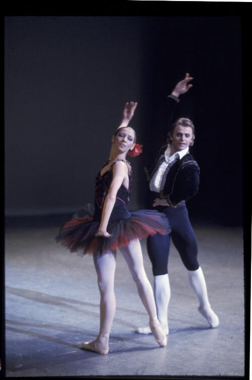 Natalia Makarova and Mikhail Baryshnikov in Don Quixote, 1975, Ballet Victoria [transparency] / Walter Stringer