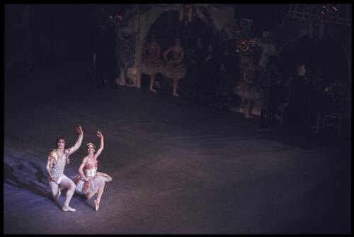Rudolf Nureyev as Basilio and Lucette Aldous as Kitri in the Australian Ballet production of Don Quixote, Melbourne, April 1970, [2] [transparency] / Walter Stringer