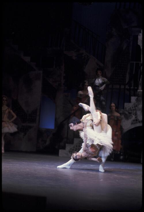 Lucette Aldous as Kitri and Gary Norman as Basilio in the Australian Ballet production of Don Quixote, Melbourne, September 1972 [transparency] / Walter Stringer