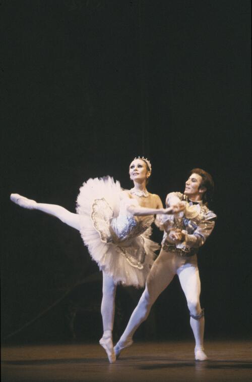 Kelvin Coe and Michaela Kirkaldie in the Australian Ballet performance of 'Cinderella', Melbourne, Palais Theatre, 1980 [transparency] / Walter Stringer