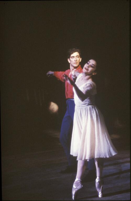 Garth Welch as The Outsider and Kathleen Gorham as The Girl in the Australian Ballet production of The Display, 1964 [transparency] / Walter Stringer