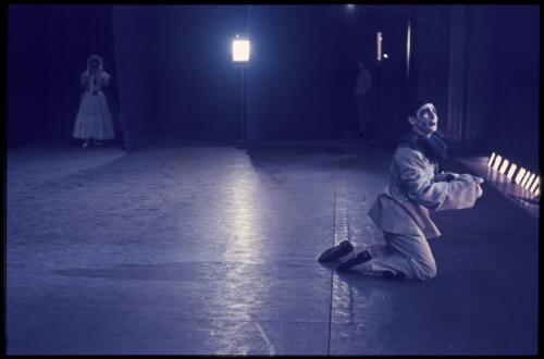 Charles Dickson as Pierrot in the Borovansky Ballet production of Le Carnaval, c. 1956 [transparency] / Walter Stringer