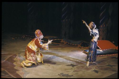 Sheree da Costa as Zobeide and Ken Whitmore as the Chief Eunuch in Scheherazade, the Australian Ballet, 1980 [1] [transparency] / Walter Stringer