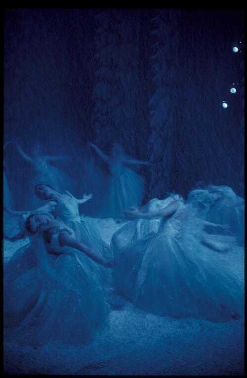 Snowflakes from Nutcracker, Borovansky Ballet, c. 1957, [3] [transparency] / [Walter Stringer]