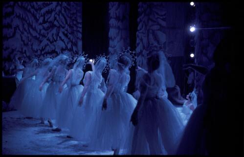 Snowflakes from Nutcracker, Borovansky Ballet, c. 1957, [4] [transparency] / [Walter Stringer]