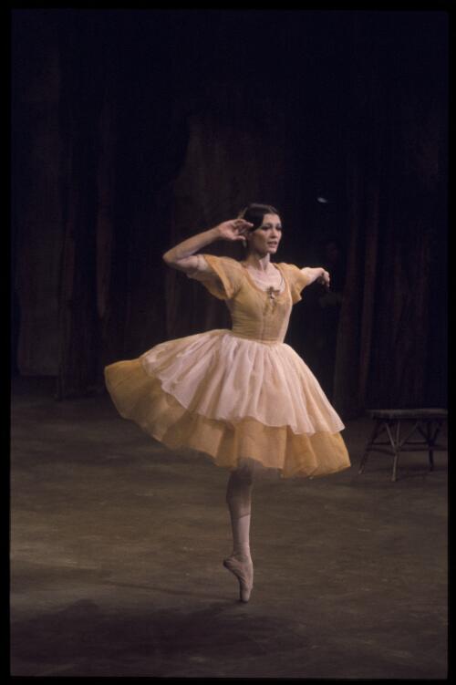 Carla Fracci as Giselle in Act I of the Australian Ballet production of Giselle, 1976 [3] [transparency] / Walter Stringer
