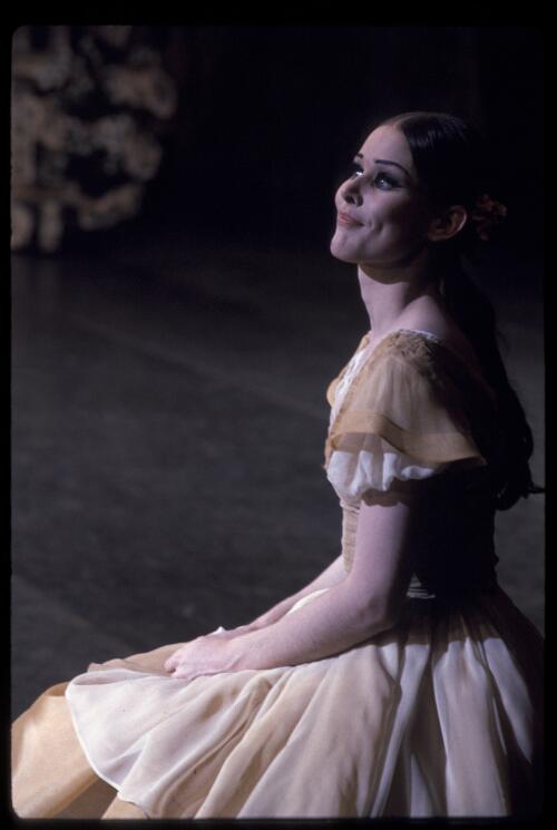 Marilyn Rowe as Giselle in Act I of the Australian Ballet production of Giselle, 1973 [3] [transparency] / Walter Stringer
