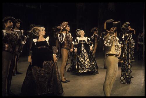 The Cushion Dance at the Capulet Ball from the Australian Ballet production of John Cranko's 'Romeo and Juliet', 1975 [transparency] / Walter Stringer