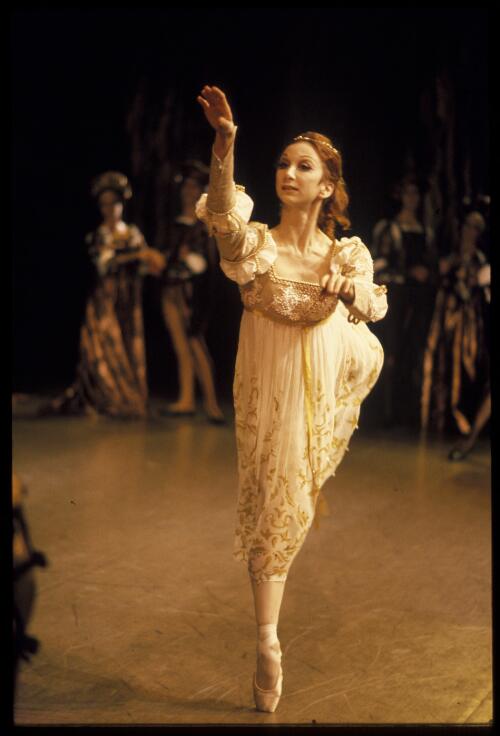 Maina Gielgud as Juliet in the Australian Ballet production of John Cranko's 'Romeo and Juliet', 1974 [2] [transparency] / Walter Stringer