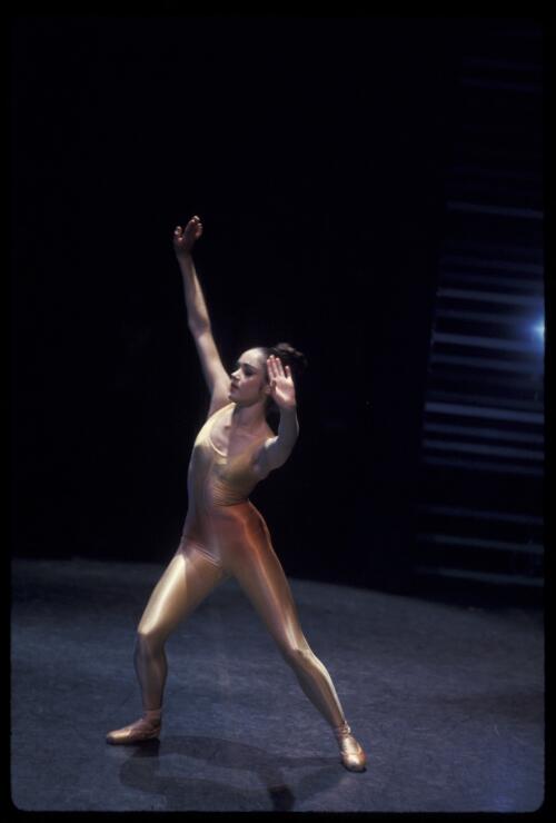 Alida Chase in the Australian Ballet production of Glen Tetley's 'Gemini', 1973 [2] [transparency] / Walter Stringer