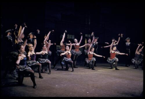 Artists of New York City Ballet in George Balanchine's Western Symphony, Her Majesty's Theatre, Melbourne 1958 [transparency] / Walter Stringer