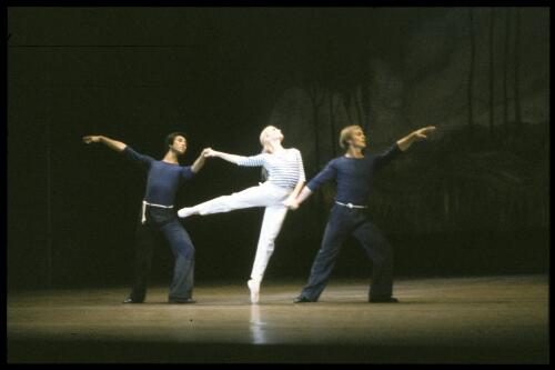 Dancers in Robert Ray's Poems, the Australian Ballet, 1981, [1] [transparency] / Walter Stringer