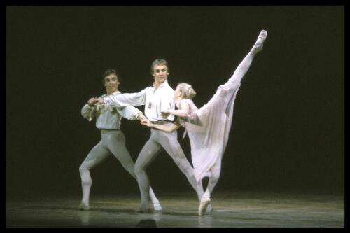 Dancers in Robert Ray's Poems, the Australian Ballet, 1981, [2] [transparency] / Walter Stringer