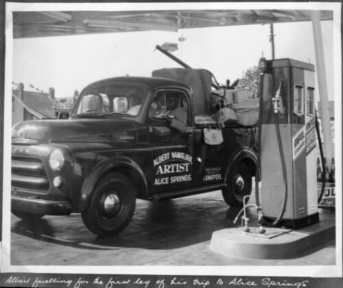 Albert Namatjira refuelling for a trip to Alice Springs [picture]