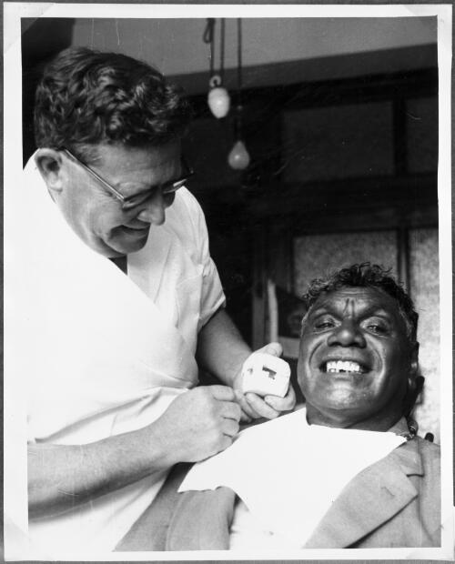 Albert Namatjira with the dentist [picture]