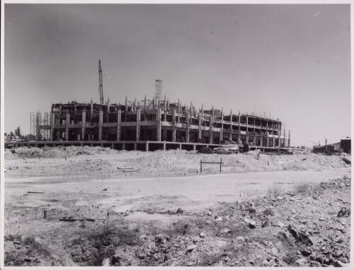 Collection of photographs showing construction work at the National Library of Australia, Canberra, 1966 [picture] / NDC