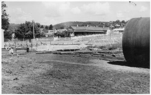 View of the construction area of the Cooma depot looking towards the town, [19 January, 1951?] [picture]\ Clare Studios