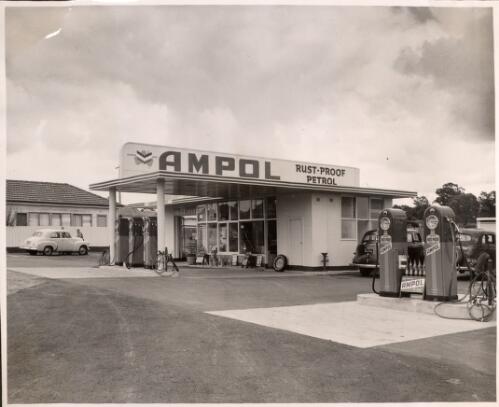Side view of the South Bankstown Ampol service station, New South Wales [picture]