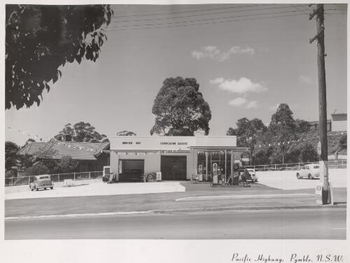 Front view of the Ampol service station on the Pacific Highway, Pymble, New South Wales [picture]